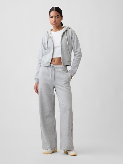 Image number 3 showing, Cropped Fleece Zip Hoodie