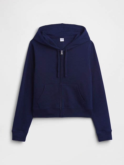 Image number 5 showing, Cropped Fleece Zip Hoodie