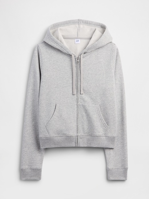 Image number 5 showing, Cropped Fleece Zip Hoodie