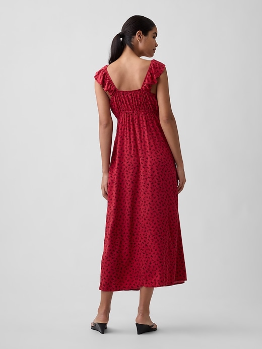 Image number 2 showing, Ruffle V-Neck Maxi Dress