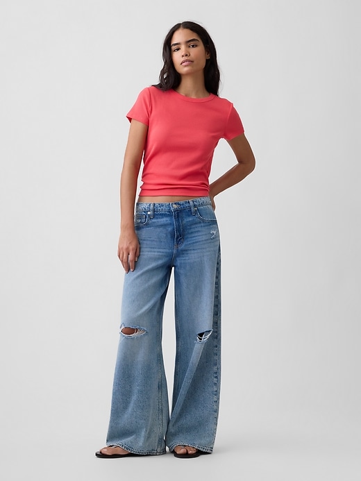 Image number 3 showing, Essential Ribbed Crewneck T-Shirt