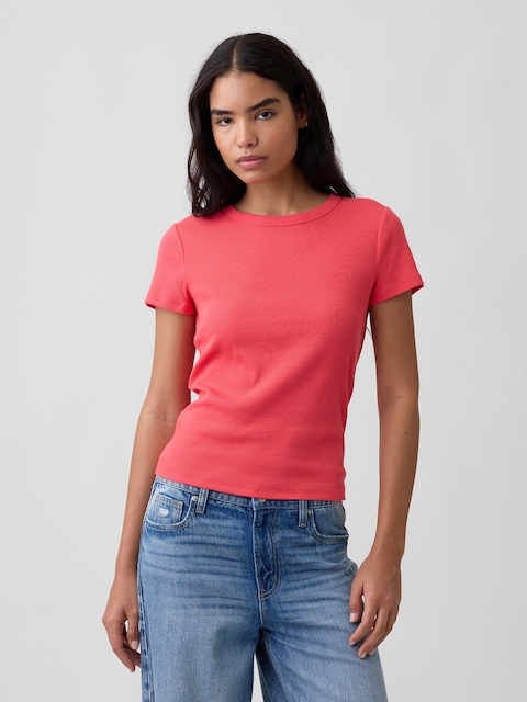 Essential Ribbed Crewneck T-Shirt