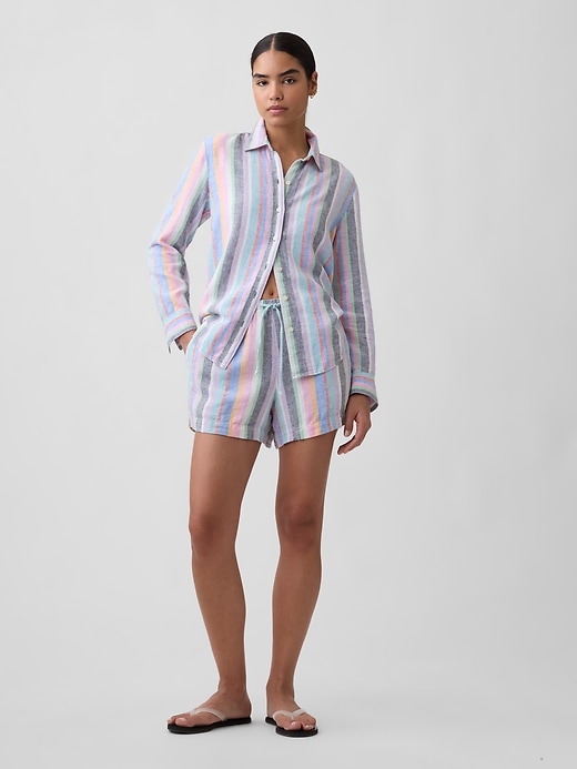 Image number 3 showing, Linen-Blend Easy Shirt