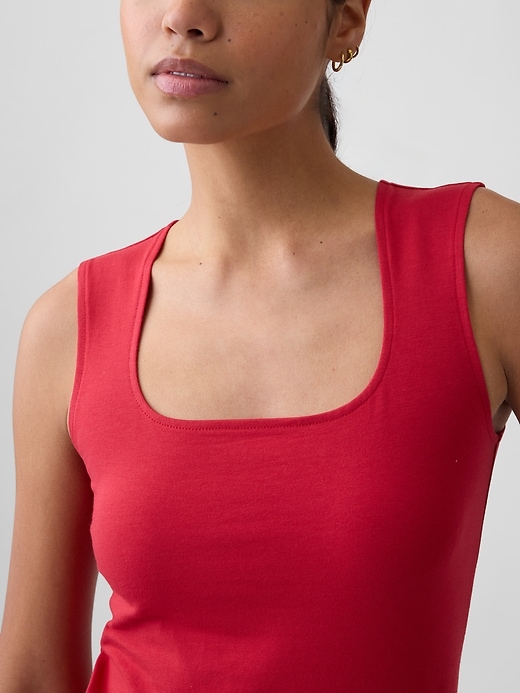 Image number 4 showing, Squareneck Shell Tank Top