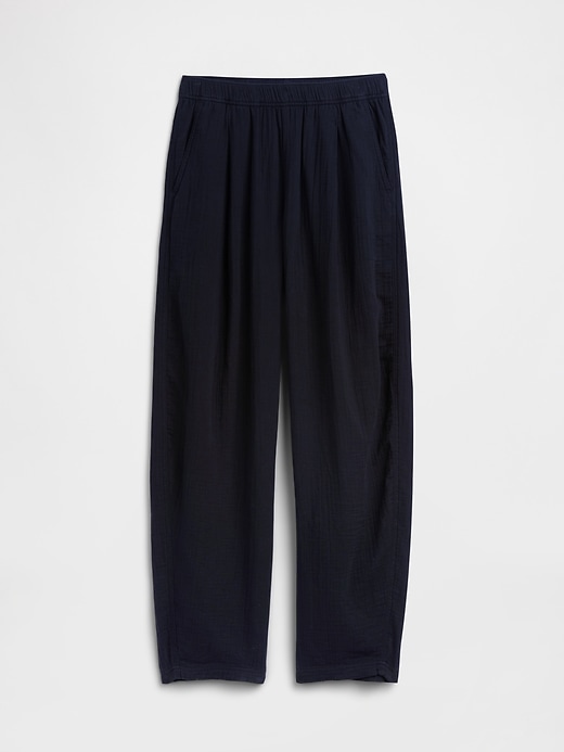 Image number 7 showing, Mid Rise Pull-On Barrel Gauze Pants