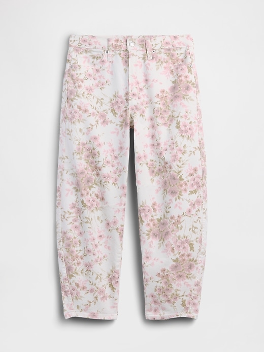 Image number 5 showing, High Rise Print Barrel Jeans