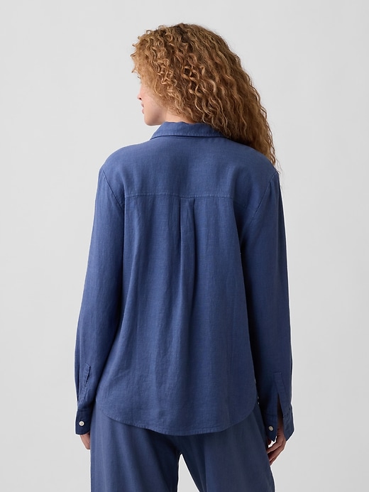 Image number 2 showing, Oversized Linen-Blend Easy Shirt