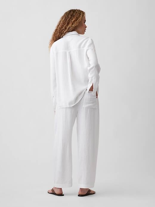 Image number 4 showing, Mid Rise Pull-On Barrel Pants