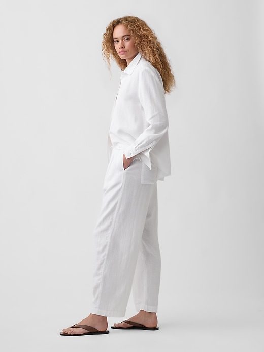 Image number 3 showing, Mid Rise Pull-On Barrel Pants