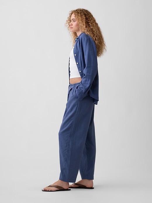 Image number 3 showing, Mid Rise Pull-On Barrel Pants