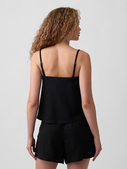 Image number 2 showing, Linen-Blend Bias-Cut Top