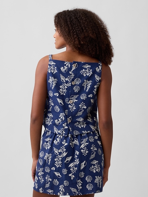 Image number 2 showing, Linen-Blend Apron Top