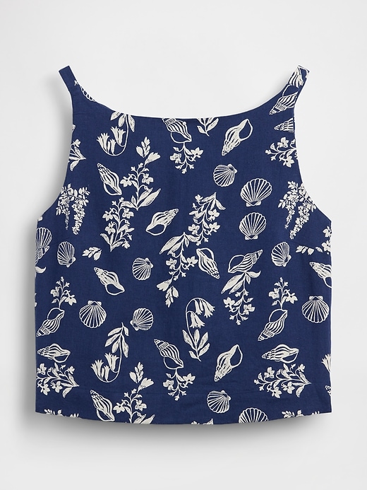 Image number 5 showing, Linen-Blend Apron Top