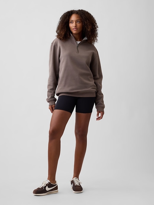Image number 4 showing, Adult Relaxed Quarter-Zip Fleece Sweatshirt