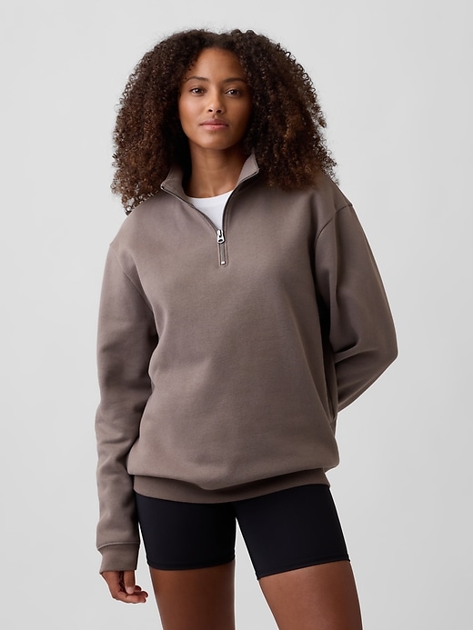 Adult Relaxed Quarter-Zip Fleece Sweatshirt | Gap Factory