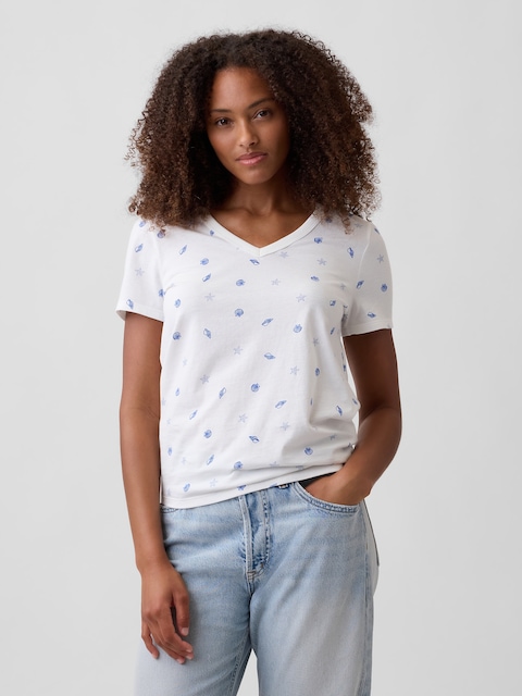 Favorite Print V-Neck T-Shirt