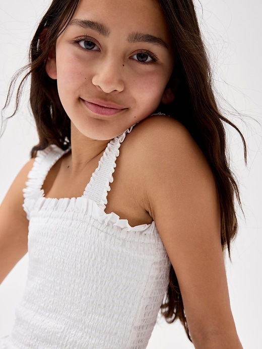 Image number 4 showing, Kids Smocked Peplum Top