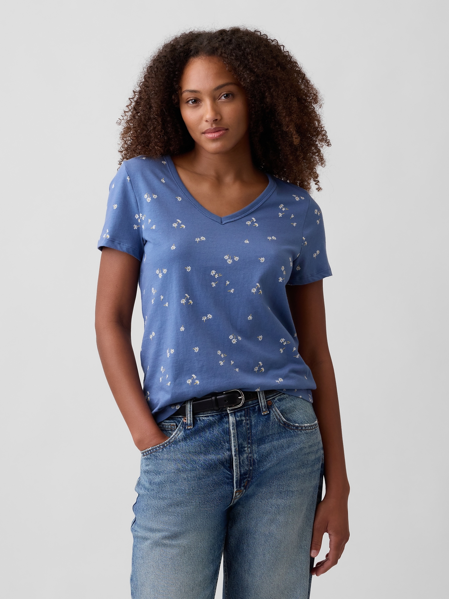 Favorite Print V-Neck T-Shirt