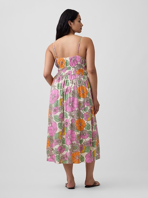 Image number 5 showing, Smocked Tie-Front Midi Dress
