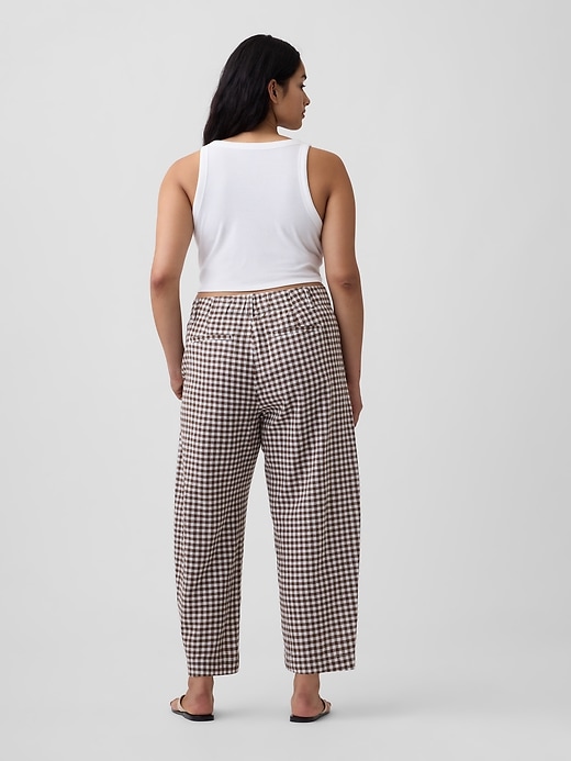 Image number 6 showing, High Rise Linen-Blend Barrel Pants