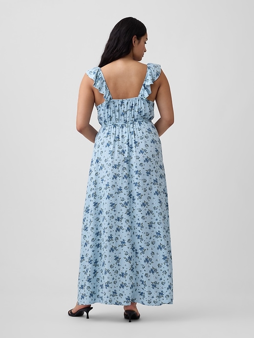 Image number 5 showing, Ruffle V-Neck Maxi Dress