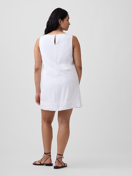 Image number 5 showing, Linen-Blend Apron Mini Dress