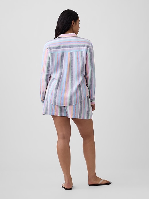 Image number 6 showing, 4" Pull-On Linen-Blend Shorts