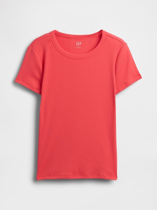 Image number 5 showing, Essential Ribbed Crewneck T-Shirt