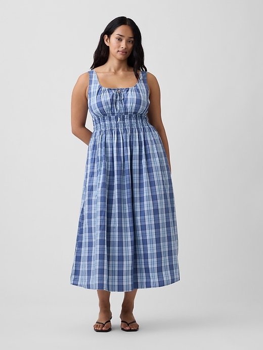Image number 4 showing, Smocked Tie-Front Midi Dress