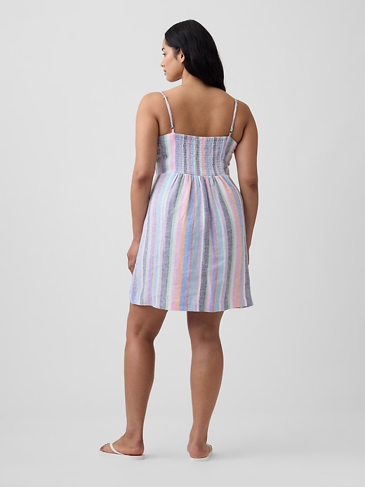 Image number 5 showing, Linen-Blend Squareneck Mini Dress