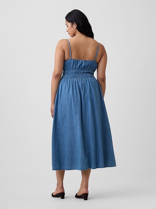 Image number 5 showing, Smocked Tie-Front Midi Dress