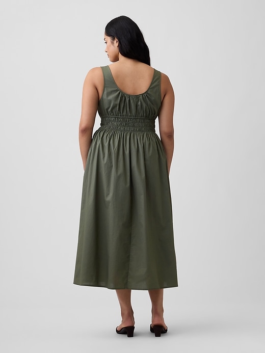 Image number 5 showing, Smocked Tie-Front Midi Dress