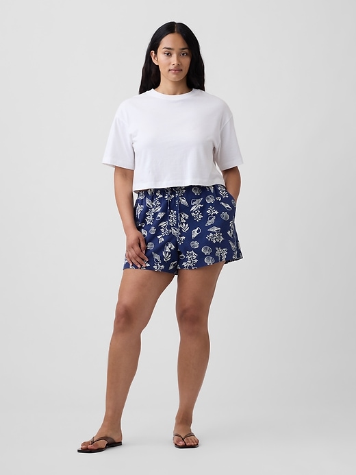Image number 5 showing, 4" Pull-On Linen-Blend Shorts
