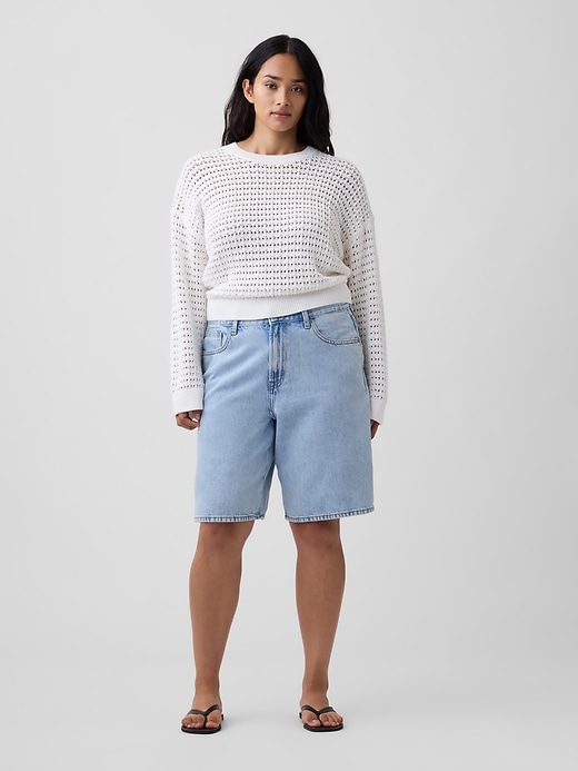 Image number 5 showing, 11" Low Slung SuperSoft Longline Denim Shorts