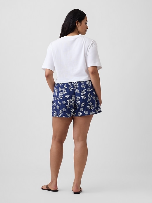 Image number 6 showing, 4" Pull-On Linen-Blend Shorts