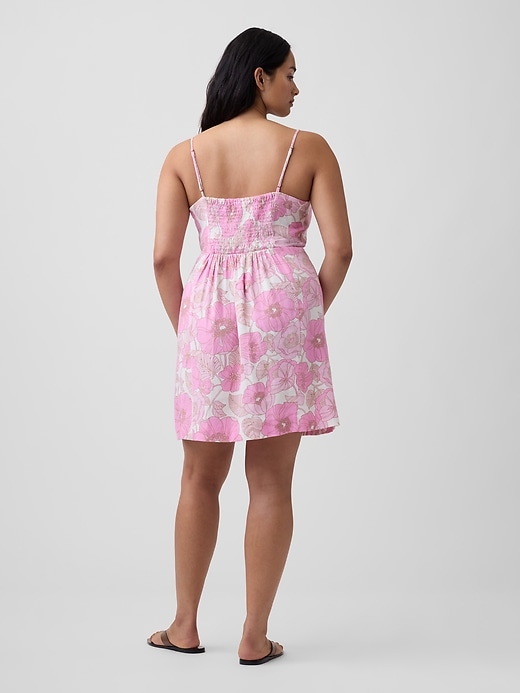 Linen-Blend Squareneck Mini Dress | Gap Factory Linen-Blend Squareneck Mini Dress | Gap Factory
