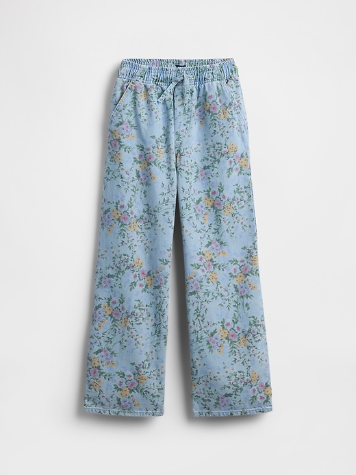 Image number 1 showing, Kids Pull-On Wide Leg Jeans