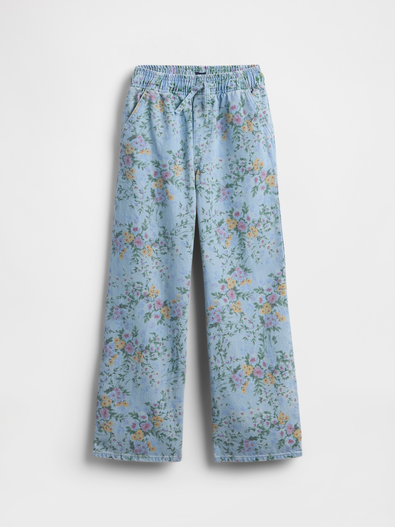 Kids Pull-On Wide Leg Jeans