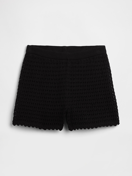 Image number 1 showing, Relaxed Pull-On Crochet Sweater Shorts