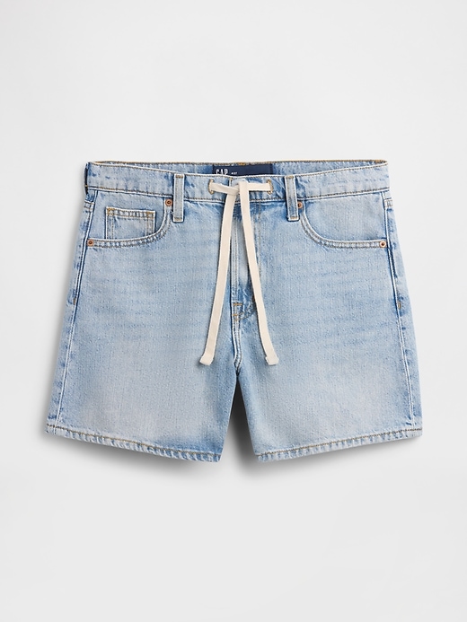 Image number 1 showing, SuperSoft Drawstring Denim Midi Shorts