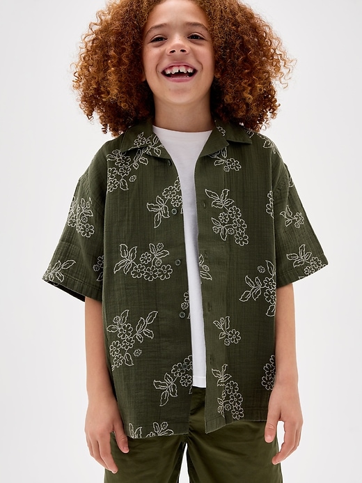 Image number 4 showing, Kids Textured Vacay Shirt
