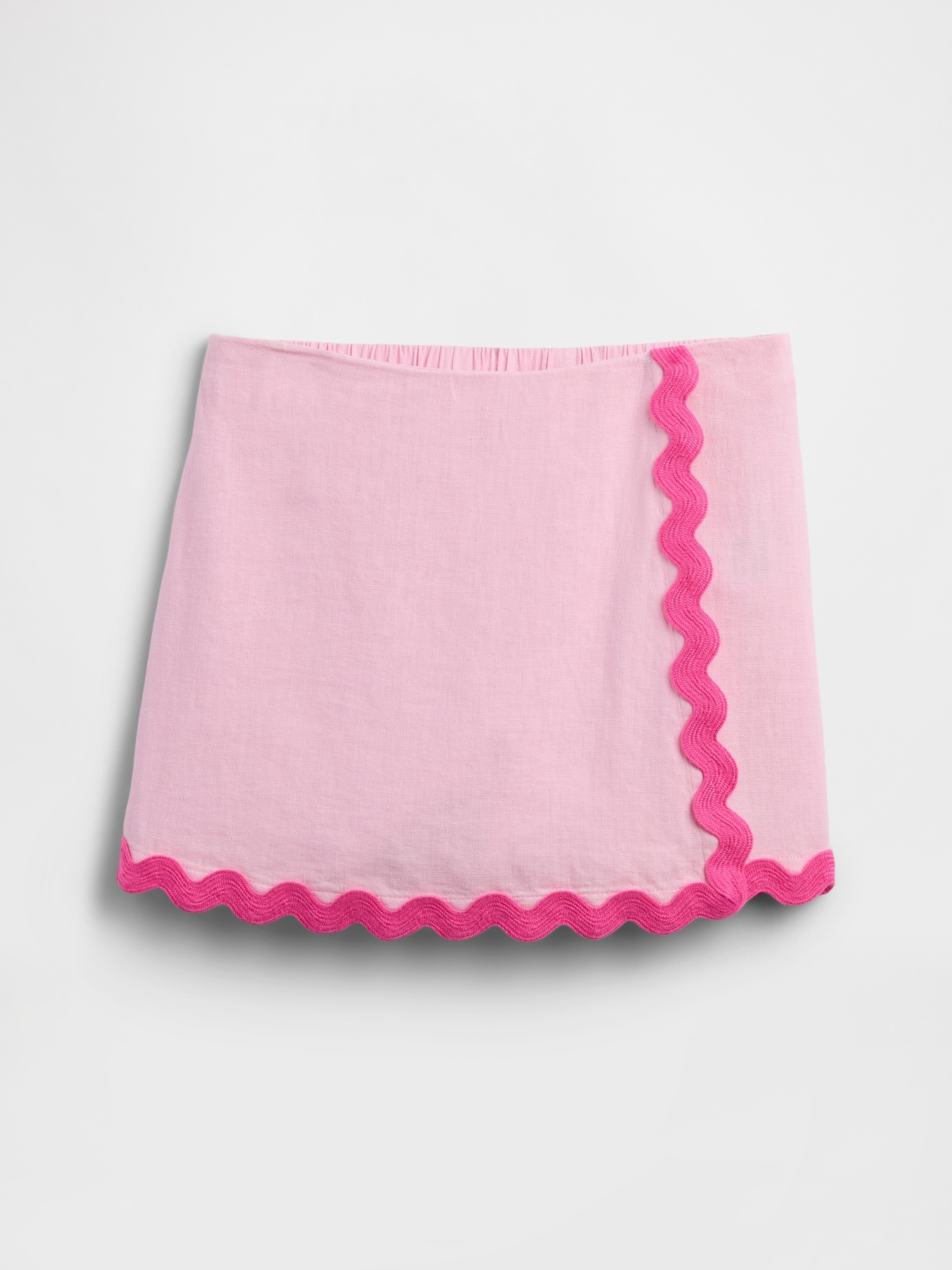 Kids Pull-On Linen-Blend Skort