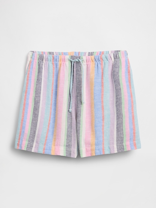 Image number 7 showing, 4" Pull-On Linen-Blend Shorts