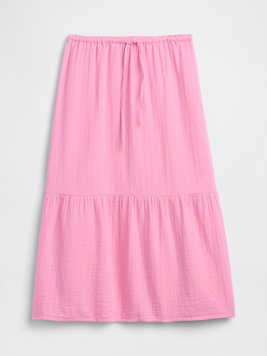 Image number 5 showing, Pull-On Gauze Midi Skirt