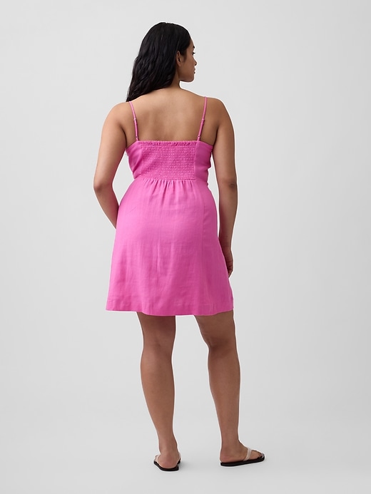 Image number 5 showing, Linen-Blend Squareneck Mini Dress
