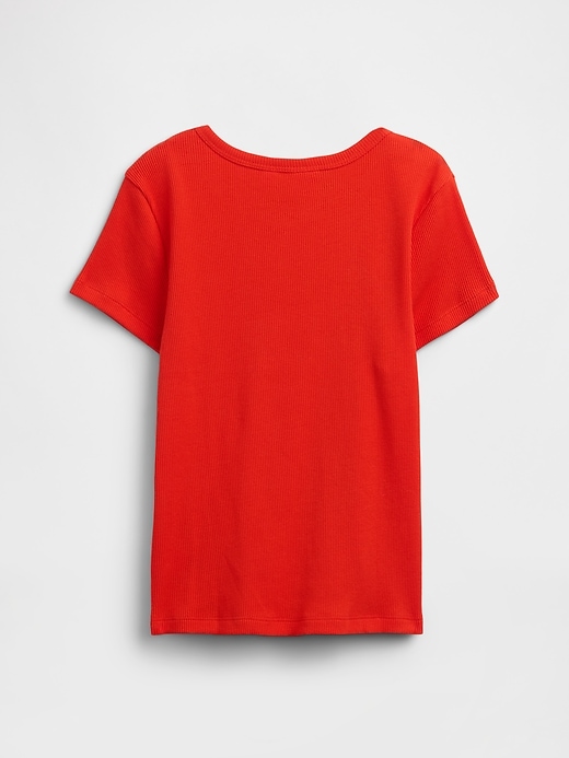 Image number 2 showing, Kids Ribbed Crewneck T-Shirt