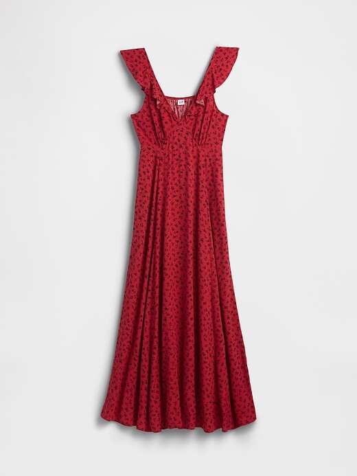 Image number 6 showing, Ruffle V-Neck Maxi Dress