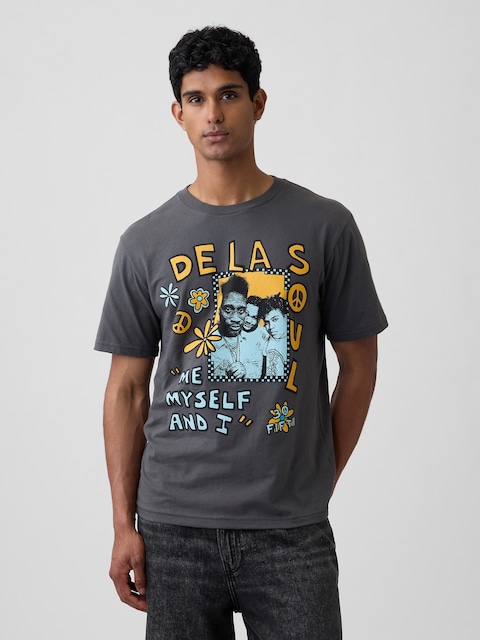 De La Soul Everyday Soft Relaxed Graphic T-Shirt
