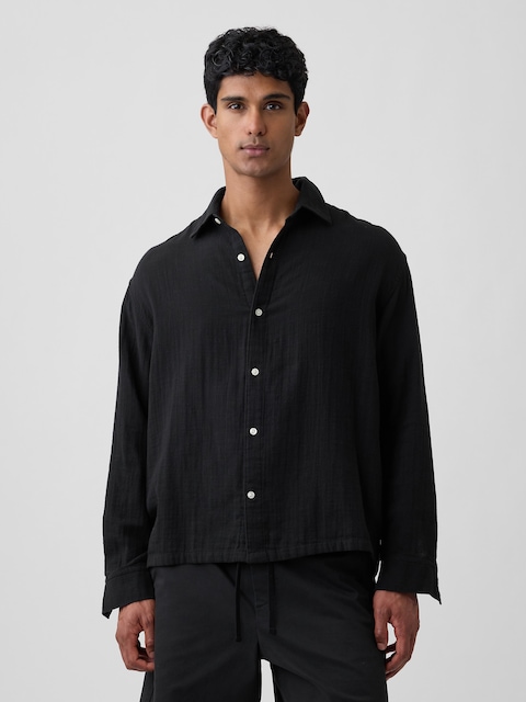 Gauze Shirt in Boxy Fit