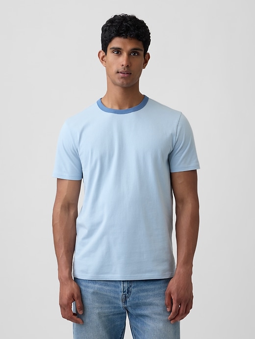 Image number 1 showing, Everyday Soft Ringer Crewneck T-Shirt